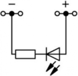 4-Leiter-LED-Klemme, Federklemmanschluss, 0,08-1,5 mm², 1-polig, 25 mA, grau, 279-624/281-413