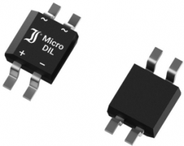 Diotec SMD-Brückengleichrichter, 80 V, 160 V (RRM), 500 mA, MicroDIL, MYS80
