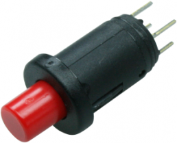 Drucktaster, 2-polig, rot, unbeleuchtet, 0,2 A/60 V, Einbau-Ø 19 mm, IP40, 0041.9142.3107