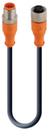 Sensor-Aktor Kabel, M12-Kabelstecker, gerade auf M12-Kabeldose, gerade, 8-polig, 10 m, PUR, schwarz, 2 A, 934636676