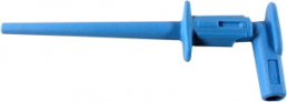 Klemmprüfspitze, blau, max. 2 mm, L 75 mm, CAT II, Buchse 2 mm, 65.9187-23