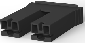 Isoliergehäuse für 6,35 mm, 2-polig, Nylon, UL 94V-2, schwarz, 520935-3