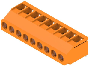 Leiterplattenklemme, 9-polig, RM 5.08 mm, 0,08-6,0 mm², 20 A, Schraubanschluss, orange, 2431980000