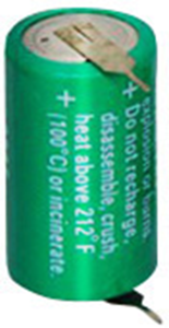 Lithium-Batterie, 3 V, 1/2R6, 1/2 AA, Rundzelle, Lötstift