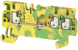 Schutzleiter-Reihenklemme, Push-in-Anschluss, 0,5-1,5 mm², 3-polig, 6 kV, gelb/grün, 1552670000
