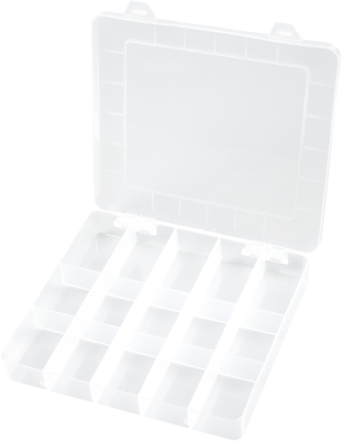 BOX, mit 15 Fächer, transparent, (L x B x T) 202 x 193 x 31 mm, BYB-7-30L0020