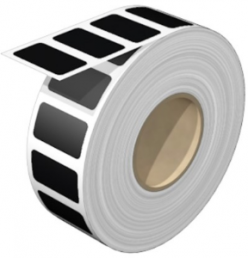 Polyester Gerätemarkierer, (L x B) 27 x 15 mm, schwarz, Rolle mit 450 Stk