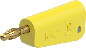 4 mm Stecker, Lötanschluss, 2,5 mm², gelb, 64.1043-24
