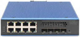 Industrial 8 + 4 10G Uplink Port L3 managedGigabit Ethernet PoE Switch