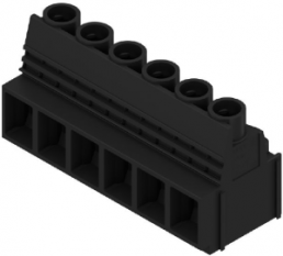 Leiterplattenklemme, 6-polig, RM 10.16 mm, 0,13-16 mm², 51 A, Schraubanschluss, schwarz, 2013890000
