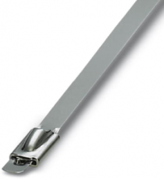 Kabelbinder, Edelstahl, (L x B) 259 x 7.9 mm, Bündel-Ø 69 mm, silber, UV-beständig, -80 bis 538 °C