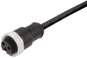 Sensor-Aktor Kabel, 7/8"-Kabeldose, gerade auf offenes Ende, 3-polig, 1.5 m, PUR, schwarz, 12 A, 1292100150