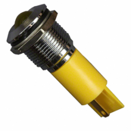 LED-Signalleuchte, 24 V (DC), gelb, 50 mcd, Einbau-Ø 16 mm, RM 1.25 mm, LED Anzahl: 1