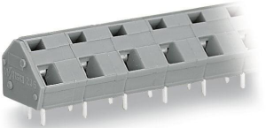 Leiterplattenklemme, 2-polig, RM 10 mm, 0,08-2,5 mm², 24 A, Käfigklemme, grau, 236-602