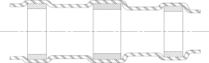 Stoßverbinder mit Wärmeschrumpfisolierung, transparent, 16.5 mm