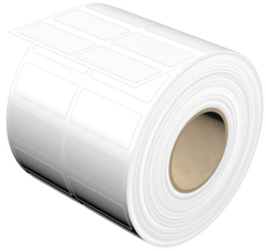 Polyester Etikett, (L x B) 38 x 17 mm, weiß, Rolle mit 4000 Stk