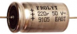 Elektrolytkondensator, 100 µF, 16 V (DC), -20/+20 %, axial, Ø 14 mm