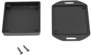 ABS Miniatur-Gehäuse, (L x B x H) 60 x 60 x 15 mm, schwarz (RAL 9004), IP54, 1551TTFLBK
