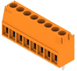 Leiterplattenklemme, 8-polig, RM 3.5 mm, 0,08-2,08 mm², 10 A, Schraubanschluss, orange, 1845070000