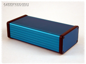 Aluminium Gehäuse, (L x B x H) 160 x 78 x 43 mm, blau, IP54, 1455K1601BU