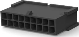 Steckergehäuse, 18-polig, RM 3 mm, gerade, schwarz, 1-794616-8