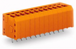 Leiterplattenklemme, 3-polig, RM 3.81 mm, 0,08-1,5 mm², 17.5 A, Käfigklemme, orange, 739-333