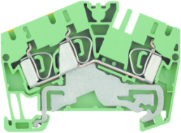 Schutzleiter-Reihenklemme, Federzuganschluss, 0,5-4,0 mm², 3-polig, 480 A, 8 kV, gelb/grün, 1770390000