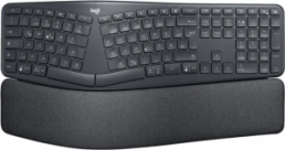 Logitech Tastatur K860, Wireless, Unifying,Bluetooth, schwarz, Ergo, DE