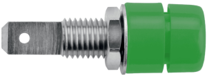 4 mm Buchse, Flachsteckanschluss, Einbau-Ø 7 mm, grün, IBU 5568 NI / GN