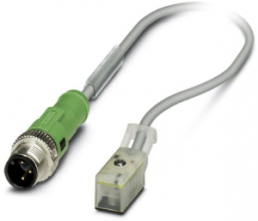 Sensor-Aktor Kabel, M12-Kabelstecker, gerade auf Ventilstecker, 2-polig, 1.5 m, PUR, grau, 4 A, 1453287