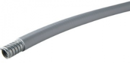 Schutzschlauch, Innen-Ø 12.6 mm, Außen-Ø 17.8 mm, BR 85 mm, Stahl, verzinkt/PVC, grau