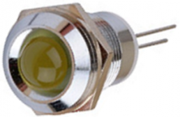 LED-Signalleuchte, gelb, 90 mcd, Einbau-Ø 12 mm, RM 2.54 mm, LED Anzahl: 1