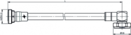 Koaxialkabel, 7-16 Stecker, gerade auf 7-16 Buchse, gerade, 50 Ω, 1/2”Flexible Jumper, Tülle schwarz, 1 m, 100009805