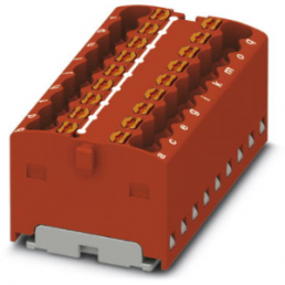 Verteilerblock, Push-in-Anschluss, 0,14-2,5 mm², 17.5 A, 6 kV, rot, 3002767