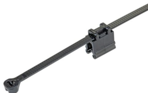 Kantenclip, max. Bündel-Ø 51 mm, Nylon/Stahl verzinkt, schwarz, (L x B x H) 203 x 9.4 x 15.7 mm