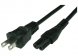 Geräteanschlussleitung, Nordamerika, Stecker Typ A, gerade auf C7-Dose, gerade, SVT 2 x AWG 18, schwarz, 1.8 m