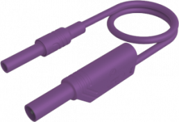 Messleitung mit (4 mm Stecker, gerade) auf (4 mm Buchse, gerade), 1 m, violett, PVC, 2,5 mm², CAT II