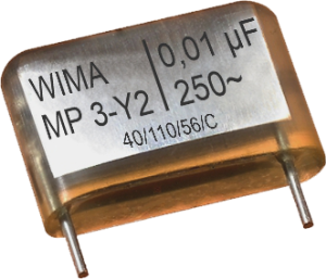 MP-Folienkondensator, 2.2 nF, ±20 %, 1 kV (DC), MP, 10 mm, MPY20W1220FA00MSSD