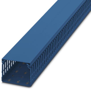 Verdrahtungskanal, (L x B x H) 2000 x 80 x 60 mm, Polycarbonat/ABS, blau, 3240600