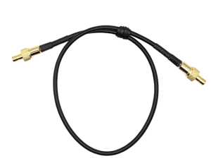 Koaxialkabel, SMB-Stecker (gerade) auf SMB-Stecker (gerade), 50 Ω, RG-174, Tülle schwarz, 1 m, SMBM-SMBM17410