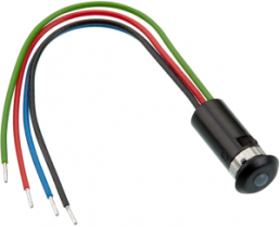 LED-Signalleuchte, rot/grün/blau, Einbau-Ø 8 mm, RM 2.54 mm, LED Anzahl: 1
