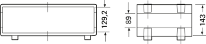 19 Zoll Tischgehäuse, (B x H x T) 367 x 143 x 250 mm, ABS, weiß, A0236170