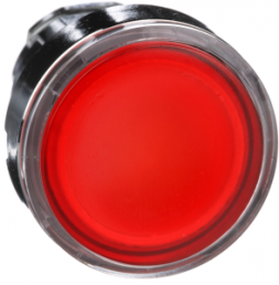 Drucktaster, beleuchtbar, tastend, Bund rund, rot, Einbau-Ø 22 mm, ZB4BW343