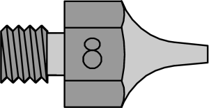 Saugdüse, Rundform, Ø 1.5 mm, (L) 18 mm, DS 118