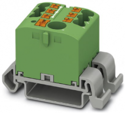 Verteilerblock, Push-in-Anschluss, 0,14-4,0 mm², 7-polig, 24 A, 8 kV, grün, 3273206