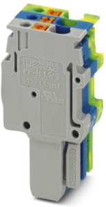 Stecker, Push-in-Anschluss, 0,14-1,5 mm², 3-polig, 17.5 A, 6 kV, gelb/grün, 3062113