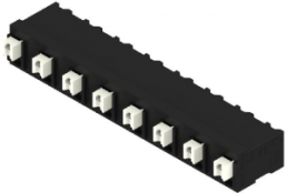 Leiterplattenklemme, 8-polig, RM 7.62 mm, 0,13-1,5 mm², 12 A, Federklemmanschluss, schwarz, 1869320000