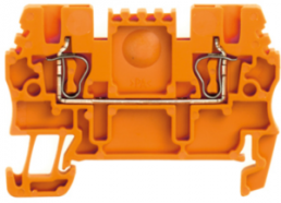 Durchgangsklemme, Federzuganschluss, 0,5-1,5 mm², 2-polig, 17.5 A, 6 kV, orange, 1775500000