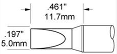 Lötspitze, Meißelform, (B) 5 mm, 330 °C, STV-CH50AR