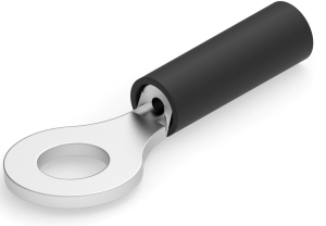 Isolierter Ringkabelschuh, 0,2-0,3 mm², AWG 24 bis 22, 3.6 mm, M3,5, schwarz